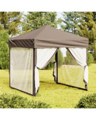 Tente de réception pliable avec parois Taupe 2x2 m | Mobilier & Déco