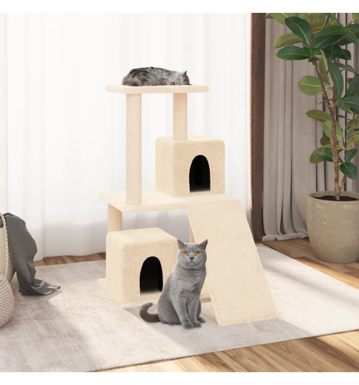 Arbre à chat avec griffoirs en sisal Crème 82 cm | Mobilier & Déco