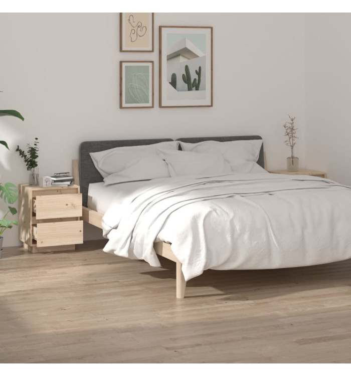 Tables de chevet 2 pcs 40x35x50 cm Bois de pin solide | Mobilier & Déco