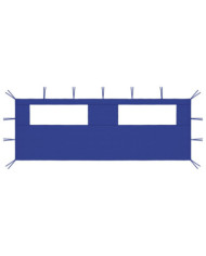 Paroi latérale de belvédère avec fenêtres 6x2 m Bleu | Mobilier & Déco
