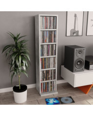 Armoire à CD Gris béton 21x20x88 cm Bois d'ingénierie | Mobilier & Déco