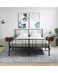 Tables de chevet murales 2 pcs chêne fumé 35x35x20 cm | Mobilier & Déco