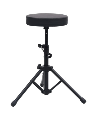 Tabouret à tambour réglable Noir Rond | Mobilier & Déco
