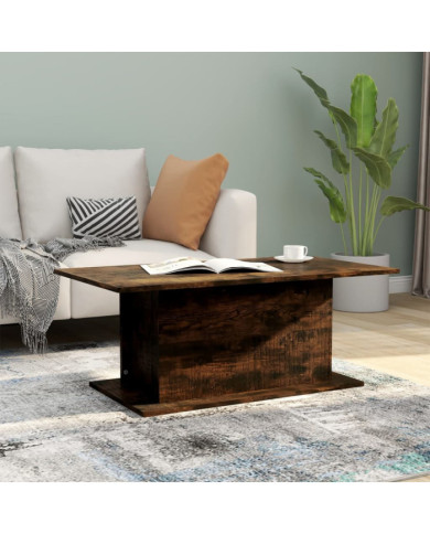 Table basse Chêne fumé 102x55,5x40 cm Bois d'ingénierie | Mobilier & Déco