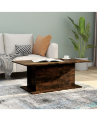 Table basse Chêne fumé 102x55,5x40 cm Bois d'ingénierie | Mobilier & Déco