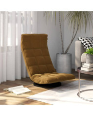 Chaise de sol pivotante Marron Velours | Mobilier & Déco