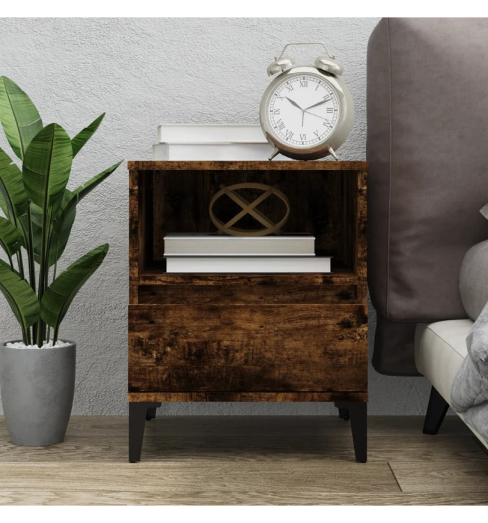 Table de chevet Chêne fumé 40x35x50 cm | Mobilier & Déco