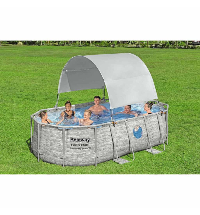 Bestway Auvent de piscine hors sol Blanc | Mobilier & Déco