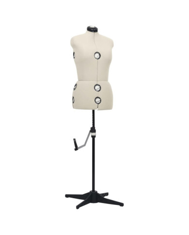 Mannequin de robe ajustable pour femme Crème M Taille 40-46 | Mobilier & Déco