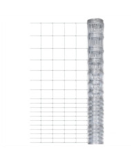 Clôture de jardin Acier galvanisé 50x1,5 m Argenté | Mobilier & Déco