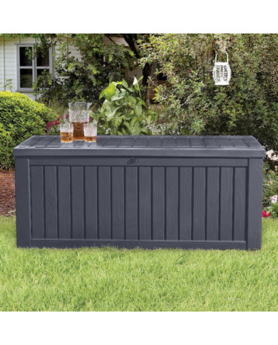 Keter Boîte de rangement de jardin Rockwood 570 L Anthracite | Mobilier & Déco