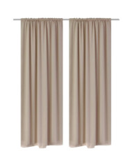 Rideaux occultants à fentes 2 pcs Crème 135 x 245 cm | Mobilier & Déco