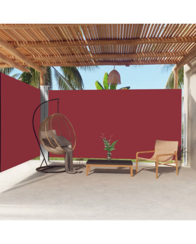Auvent latéral rétractable Rouge 200x600 cm | Mobilier & Déco