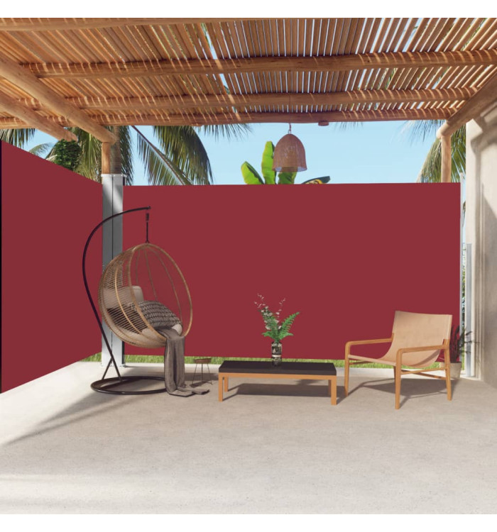 Auvent latéral rétractable Rouge 200x600 cm | Mobilier & Déco