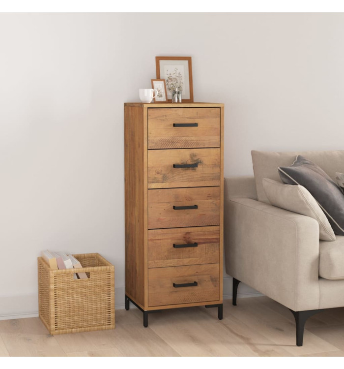 Commode 42x35x110 cm Bois de pin massif | Mobilier & Déco