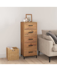 Commode 42x35x110 cm Bois de pin massif | Mobilier & Déco