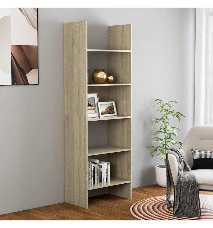 Bibliothèque Chêne sonoma 60x35x180 cm Bois d’ingénierie | Mobilier & Déco