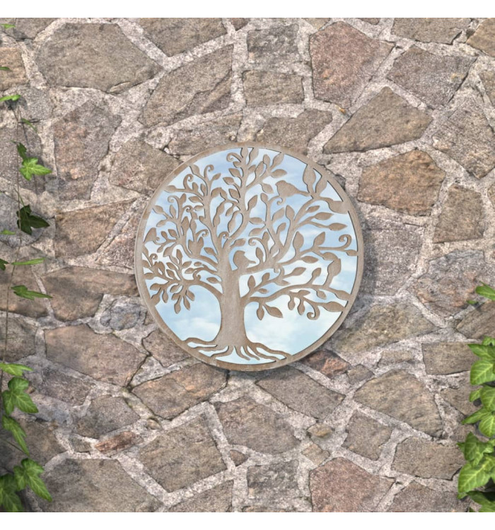 Miroir de jardin Sable 40x2,5cm Fer Rond utilisation extérieure | Mobilier & Déco