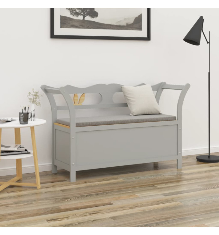 Banc Gris 107x45x75,5 cm Bois de sapin solide | Mobilier & Déco