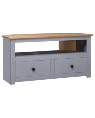 Meuble TV d'angle Gris 93x49x49cm Pin solide Assortiment Panama | Mobilier & Déco