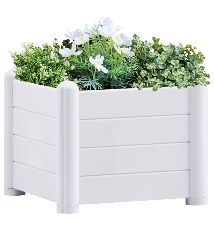 Lit surélevé de jardin PP Blanc 43x43x35 cm | Mobilier & Déco