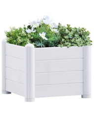 Lit surélevé de jardin PP Blanc 43x43x35 cm | Mobilier & Déco