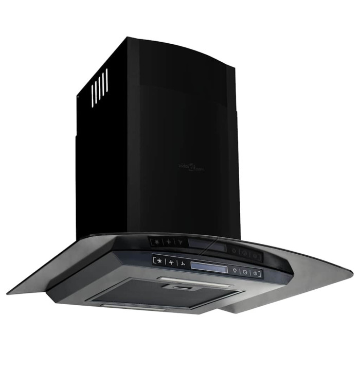 Hotte murale Acier inoxydable 756 m³/h 60 cm Noir | Mobilier & Déco