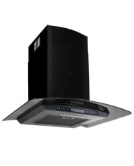 Hotte murale Acier inoxydable 756 m³/h 60 cm Noir | Mobilier & Déco