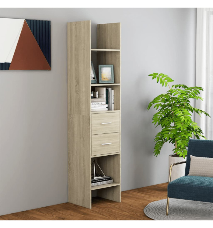 Bibliothèque Chêne sonoma 40x35x180 cm Bois d’ingénierie | Mobilier & Déco