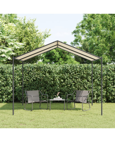 Tente à auvent beige 3x3 m acier et tissu | Mobilier & Déco