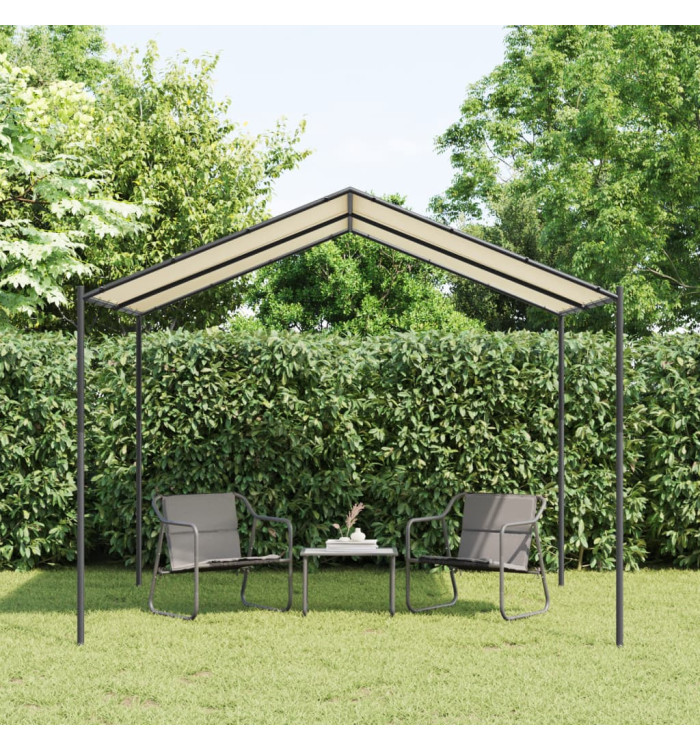 Tente à auvent beige 3x3 m acier et tissu | Mobilier & Déco