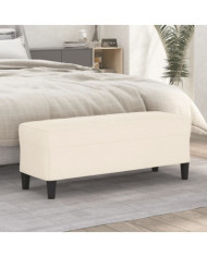 Banc Crème 100x35x41 cm Velours | Mobilier & Déco