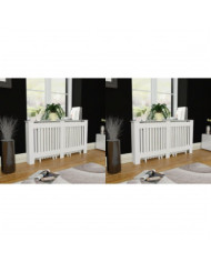 Cache-radiateurs 2 pcs blanc MDF 152 cm | Mobilier & Déco