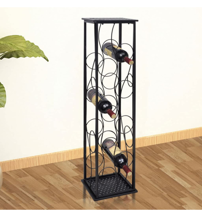 Casier à bouteilles pour 8 bouteilles Métal | Mobilier & Déco