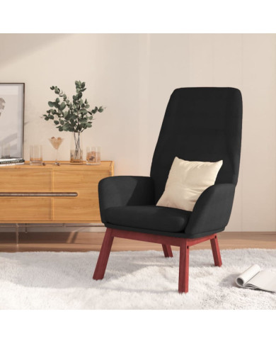 Chaise de relaxation Noir Tissu | Mobilier & Déco