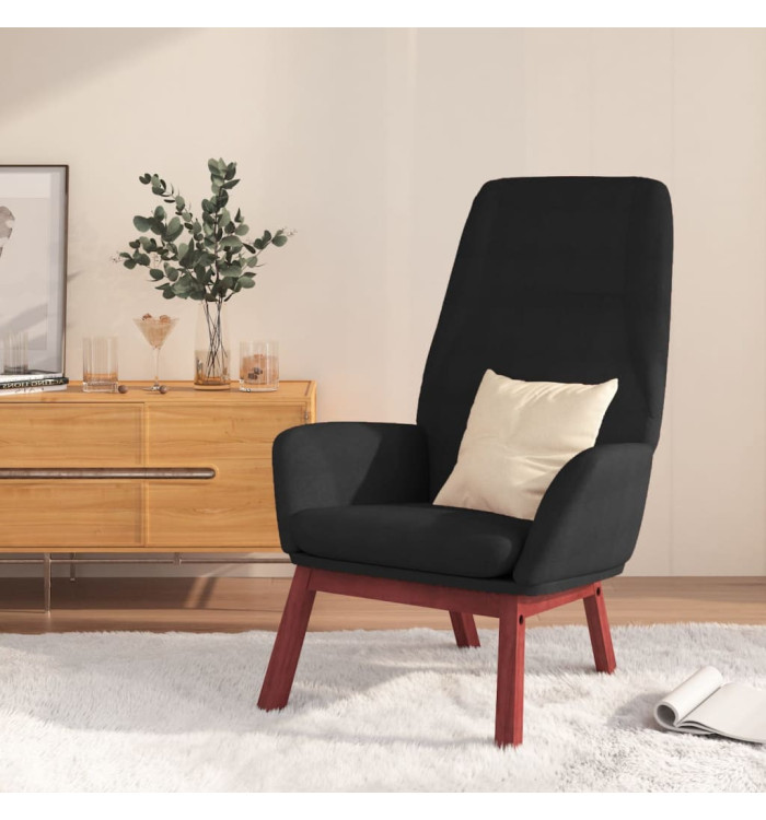 Chaise de relaxation Noir Tissu | Mobilier & Déco