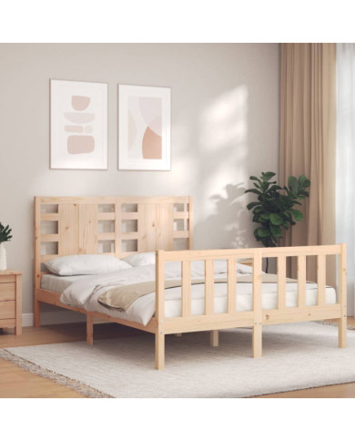 Cadre de lit sans matelas 120x200 cm bois de pin massif | Mobilier & Déco