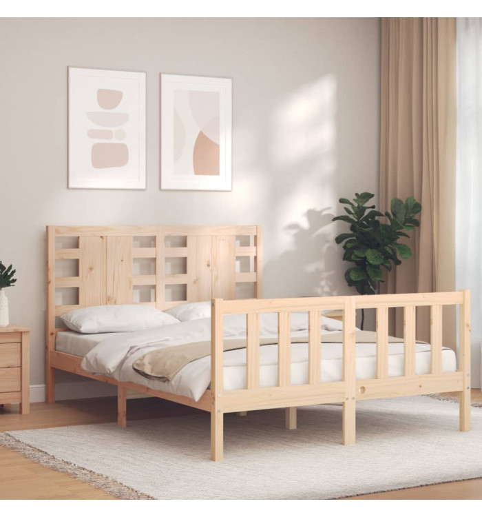 Cadre de lit sans matelas 120x200 cm bois de pin massif | Mobilier & Déco