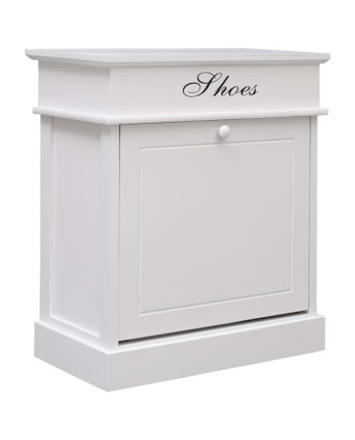 Armoire à chaussures Blanc 50 x 28 x 58 cm Bois de Paulownia | Mobilier & Déco