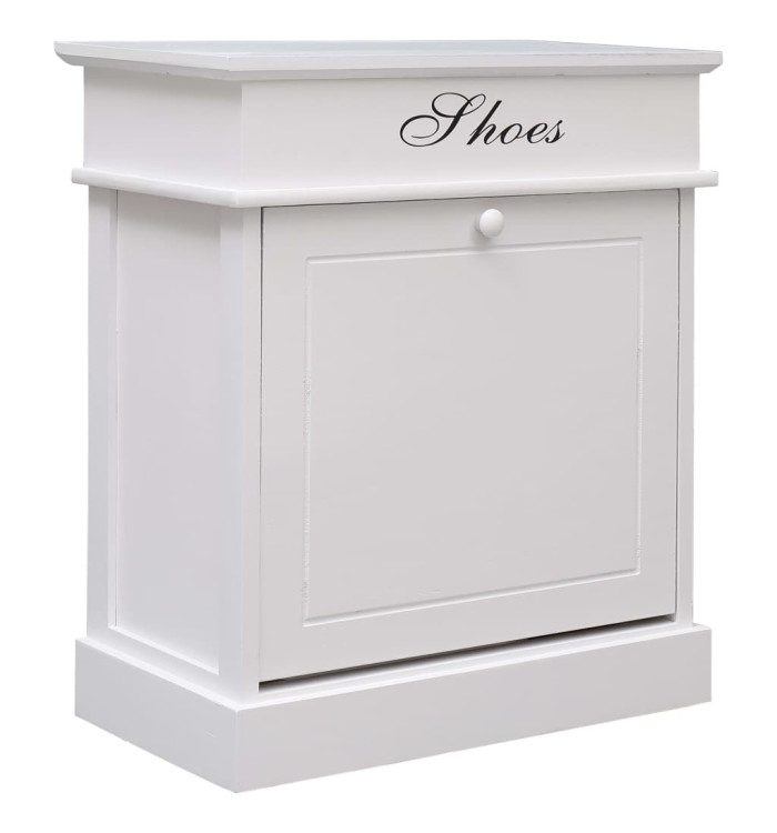 Armoire à chaussures Blanc 50 x 28 x 58 cm Bois de Paulownia | Mobilier & Déco