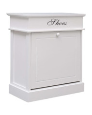 Armoire à chaussures Blanc 50 x 28 x 58 cm Bois de Paulownia | Mobilier & Déco