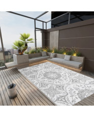 Tapis d'extérieur ARAKIL gris clair 140 x 200 cm PP | Mobilier & Déco