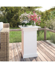 Support à fleurs Blanc 40x40x60 cm Bois de pin solide | Mobilier & Déco