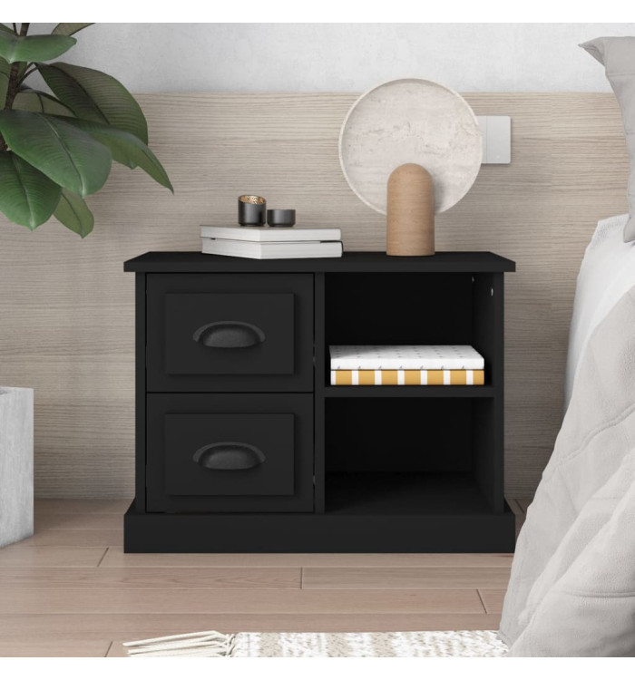 Table de chevet noir 60x35,5x45 cm | Mobilier & Déco