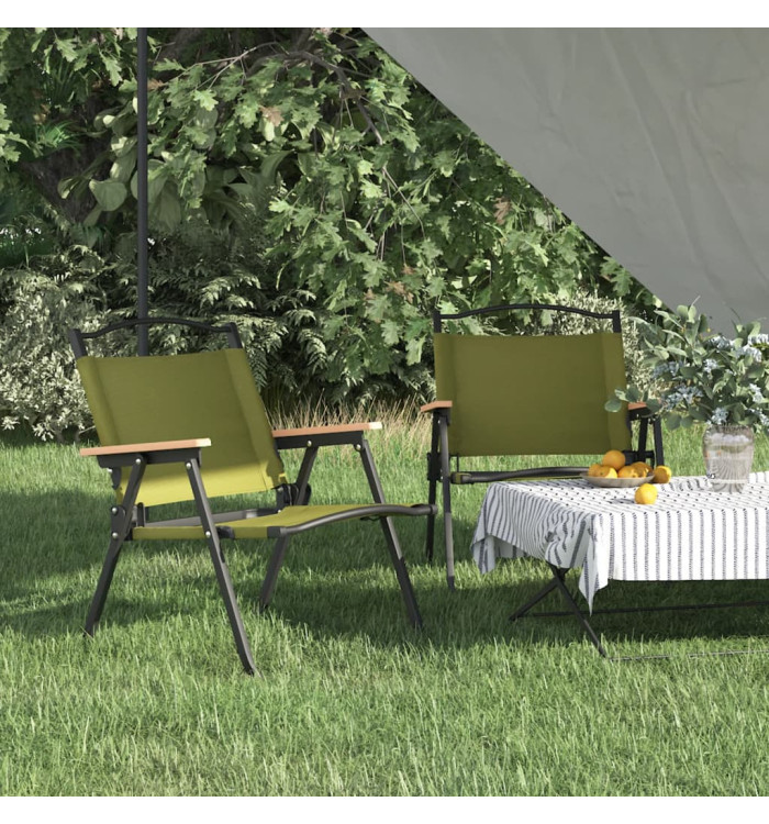 Chaises de camping lot de 2 Vert 54x43x59 cm Tissu Oxford | Mobilier & Déco