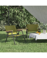 Chaises de camping lot de 2 Vert 54x43x59 cm Tissu Oxford | Mobilier & Déco
