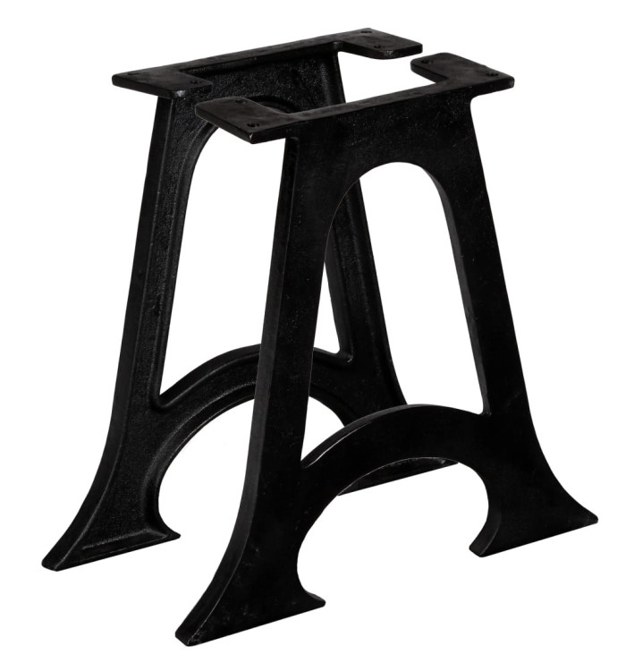 Pied de table base 2 pcs Base voûtée Cadre en A Fonte | Mobilier & Déco