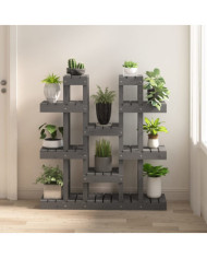 Support à plantes Gris 104,5x25x109,5 cm Bois massif de pin | Mobilier & Déco