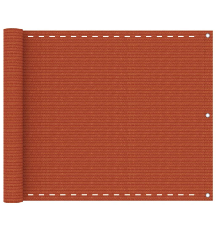 Écran de balcon Orange 75x600 cm PEHD | Mobilier & Déco