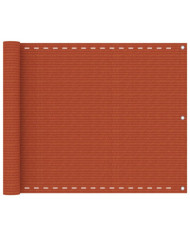 Écran de balcon Orange 75x600 cm PEHD | Mobilier & Déco